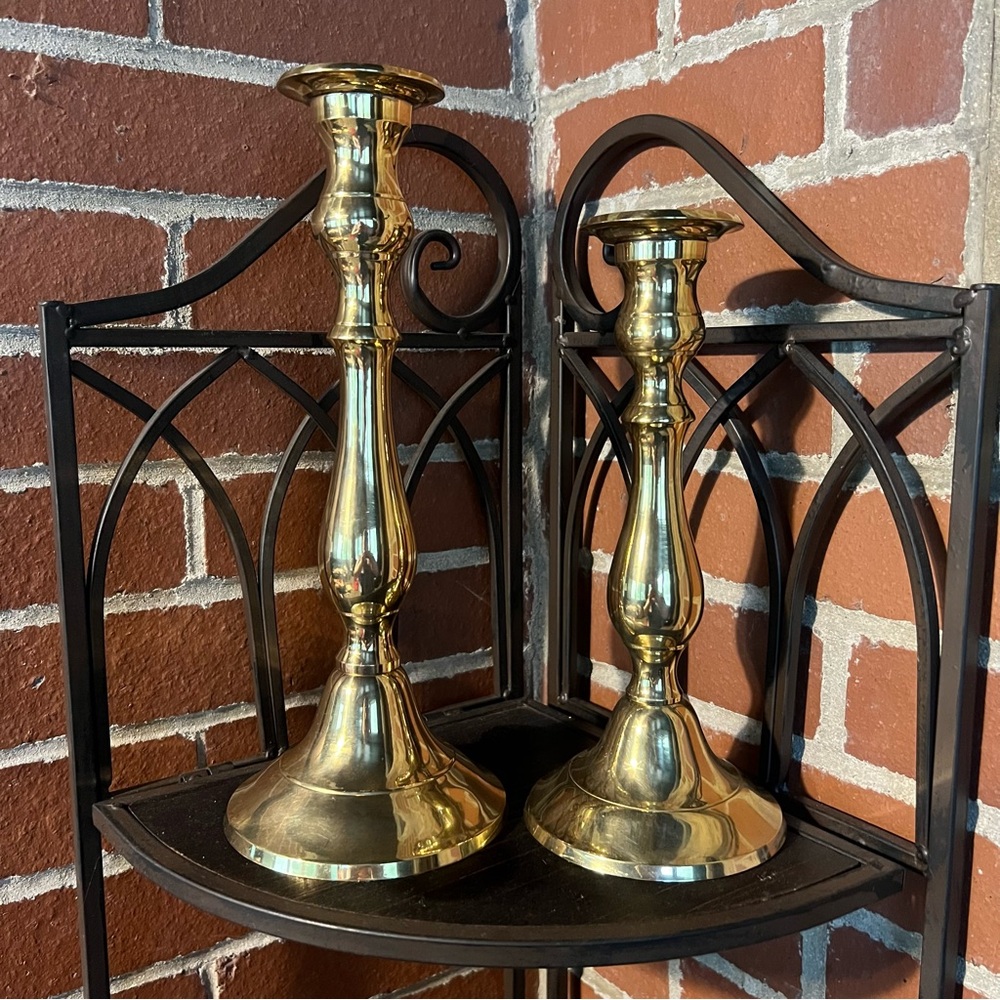 Vintage Brass Candle Holders